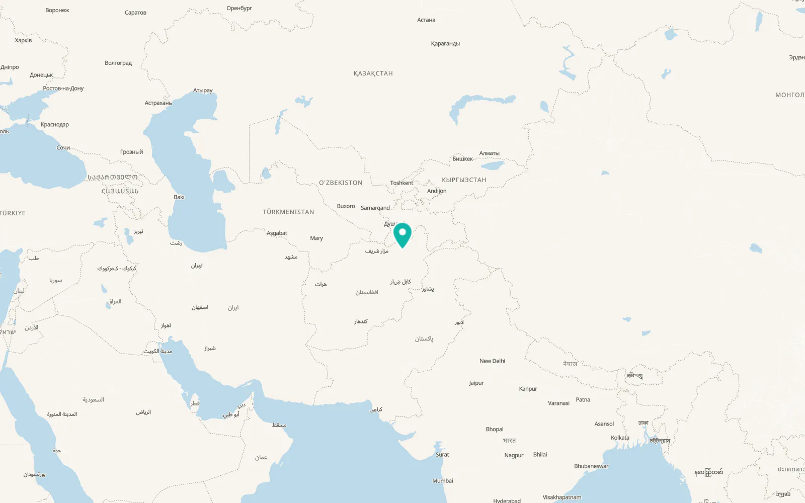 Map of Āfāqī