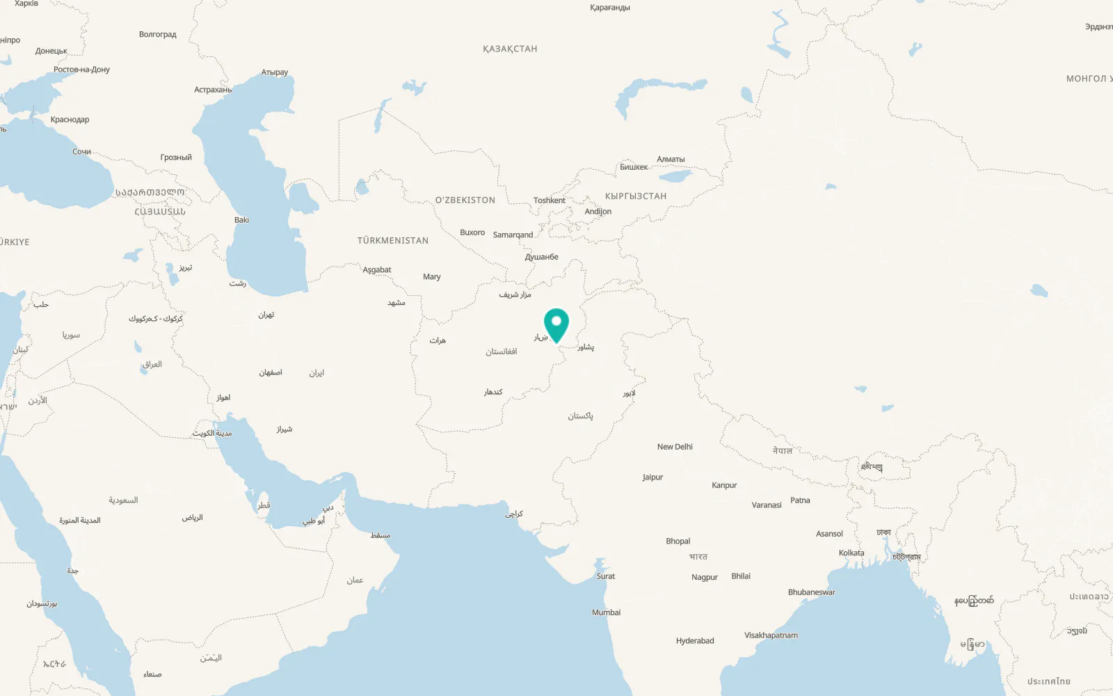 Map of ‘Alī Khēl