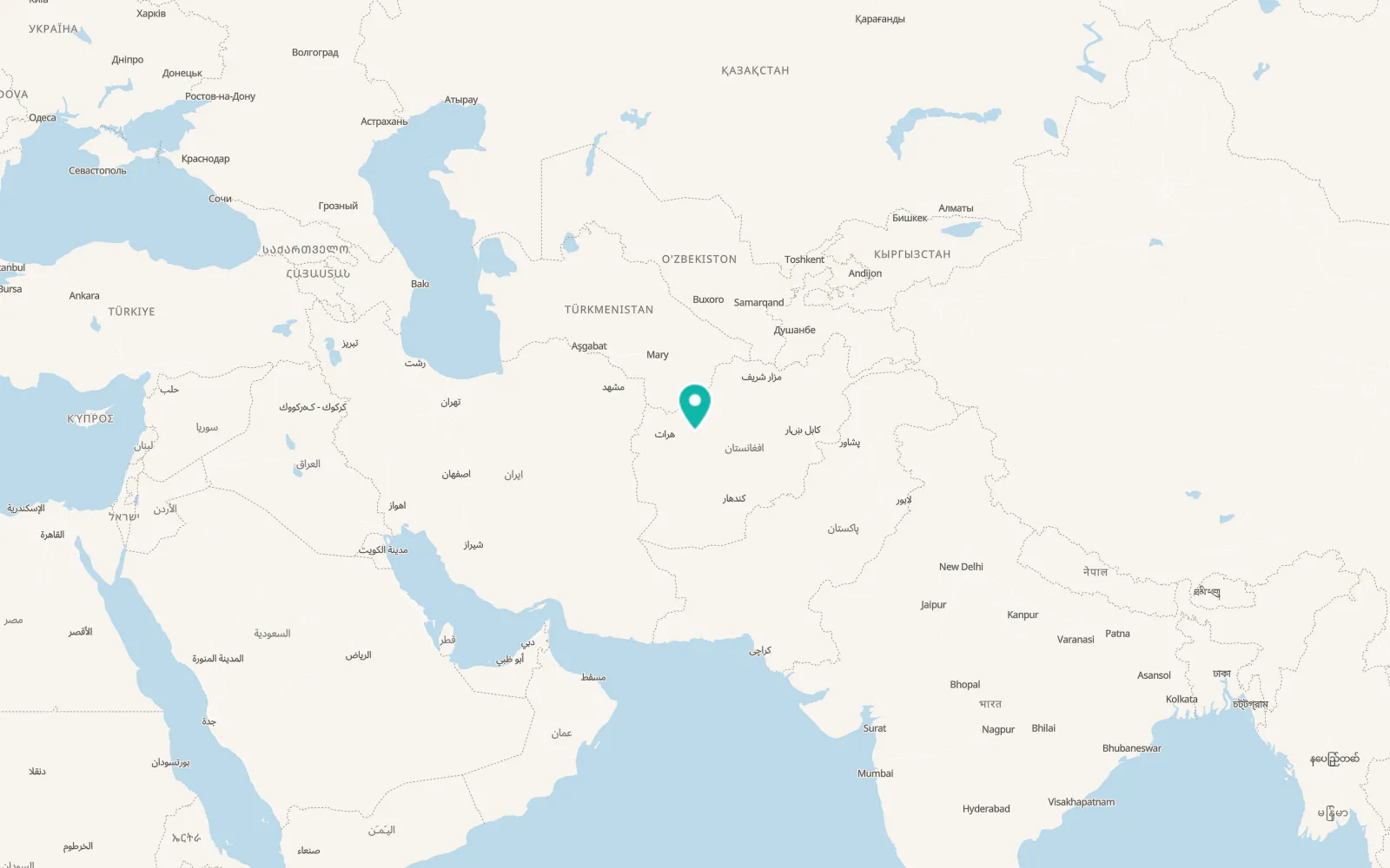 Map of Chisht-e Sharīf