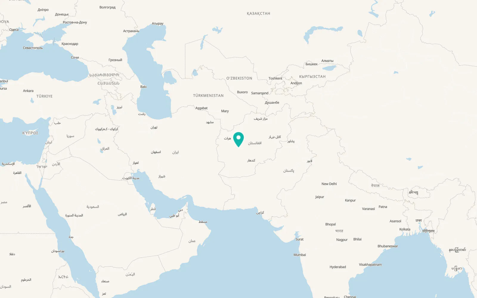 Map of Dasht-e Qal‘ah