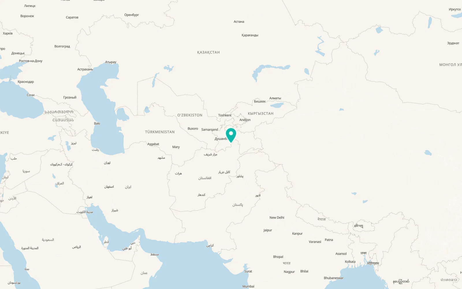 Map of Deh Khwāhān