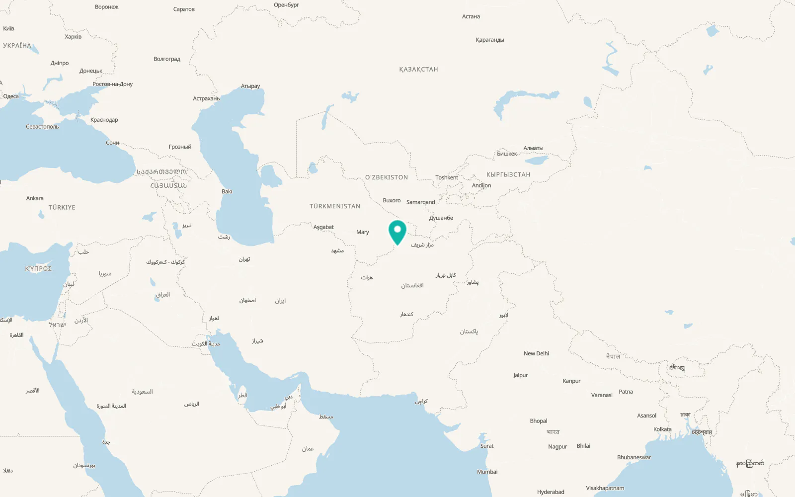 Map of Dowlatābād