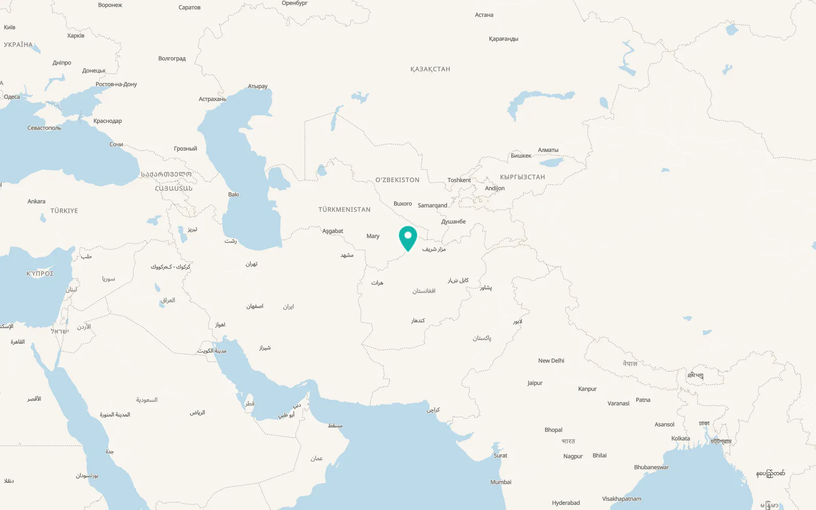 Map of Fayẕābād