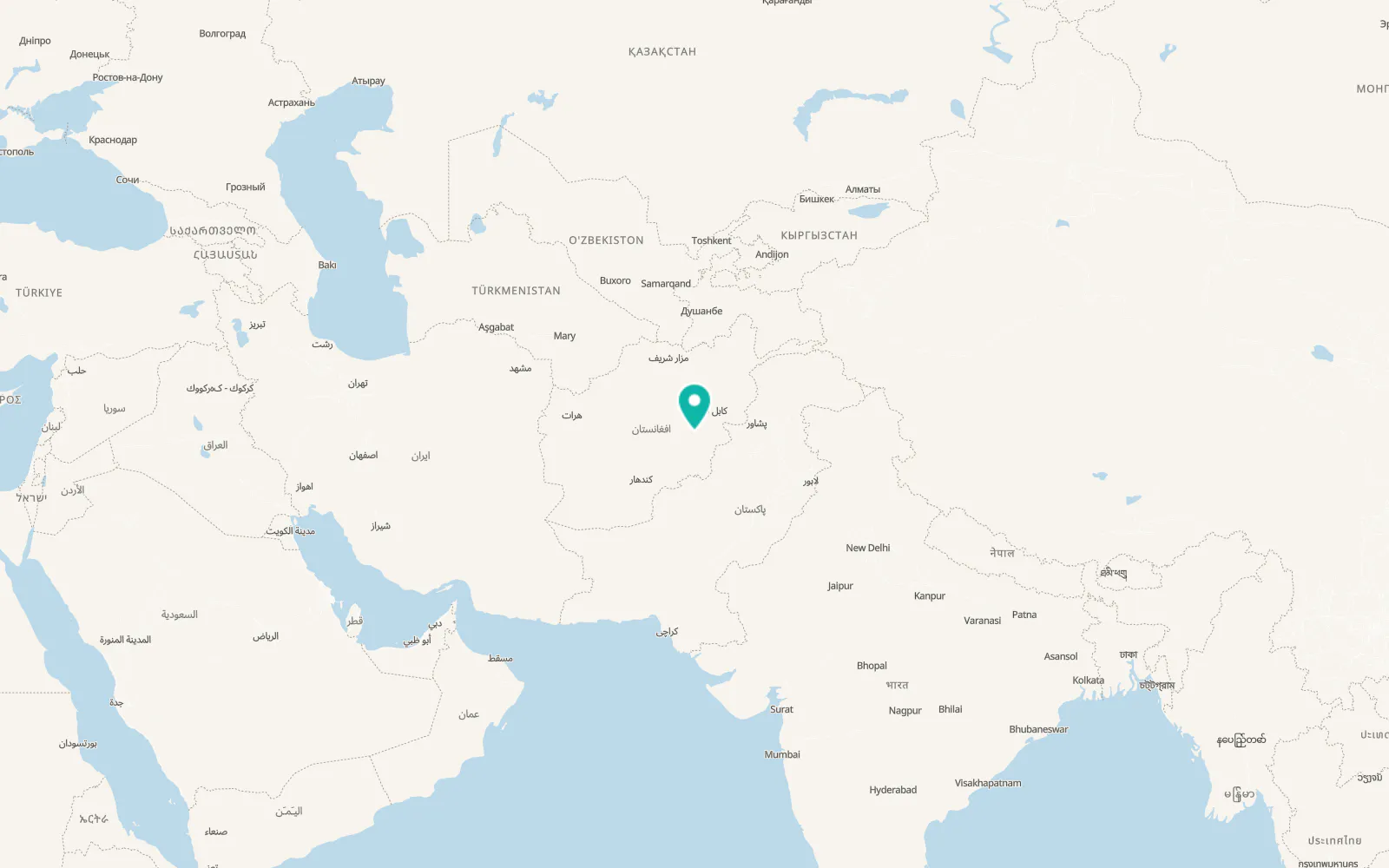 Map of Ghazni