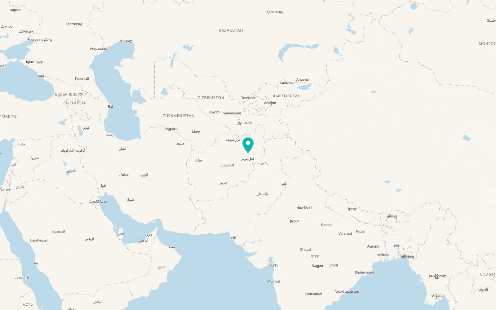 Map of Ghulām ‘Alī
