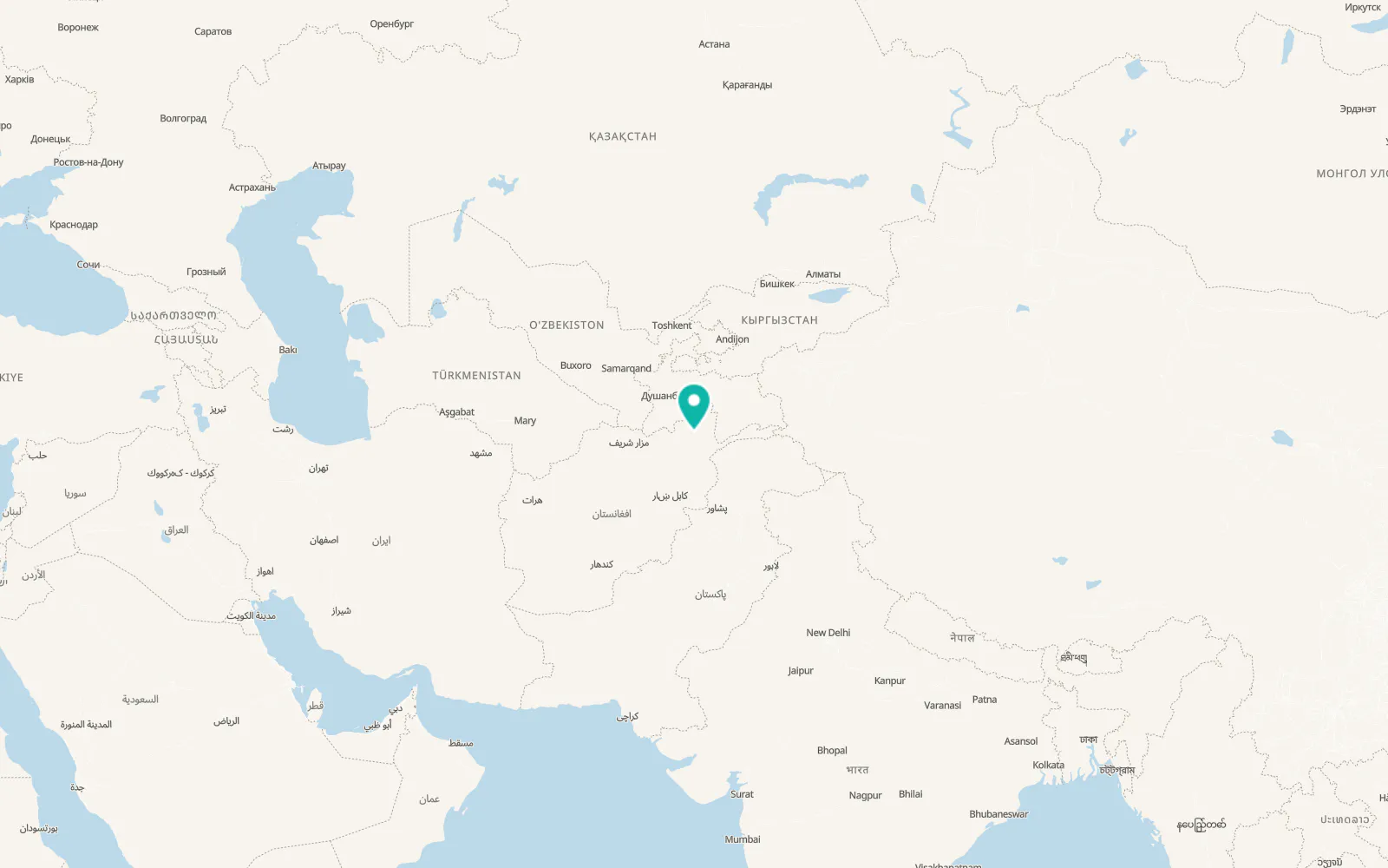 Map of Ḩāfiz̧ Moghul
