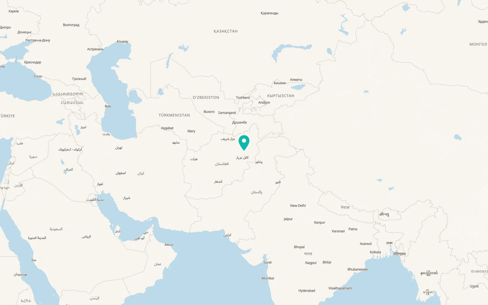 Map of Ḩājī Khēl