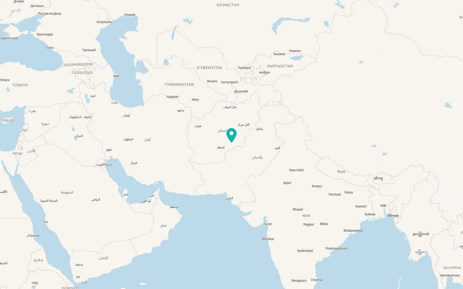 Map of Ḩukūmat-e Shīnkaī