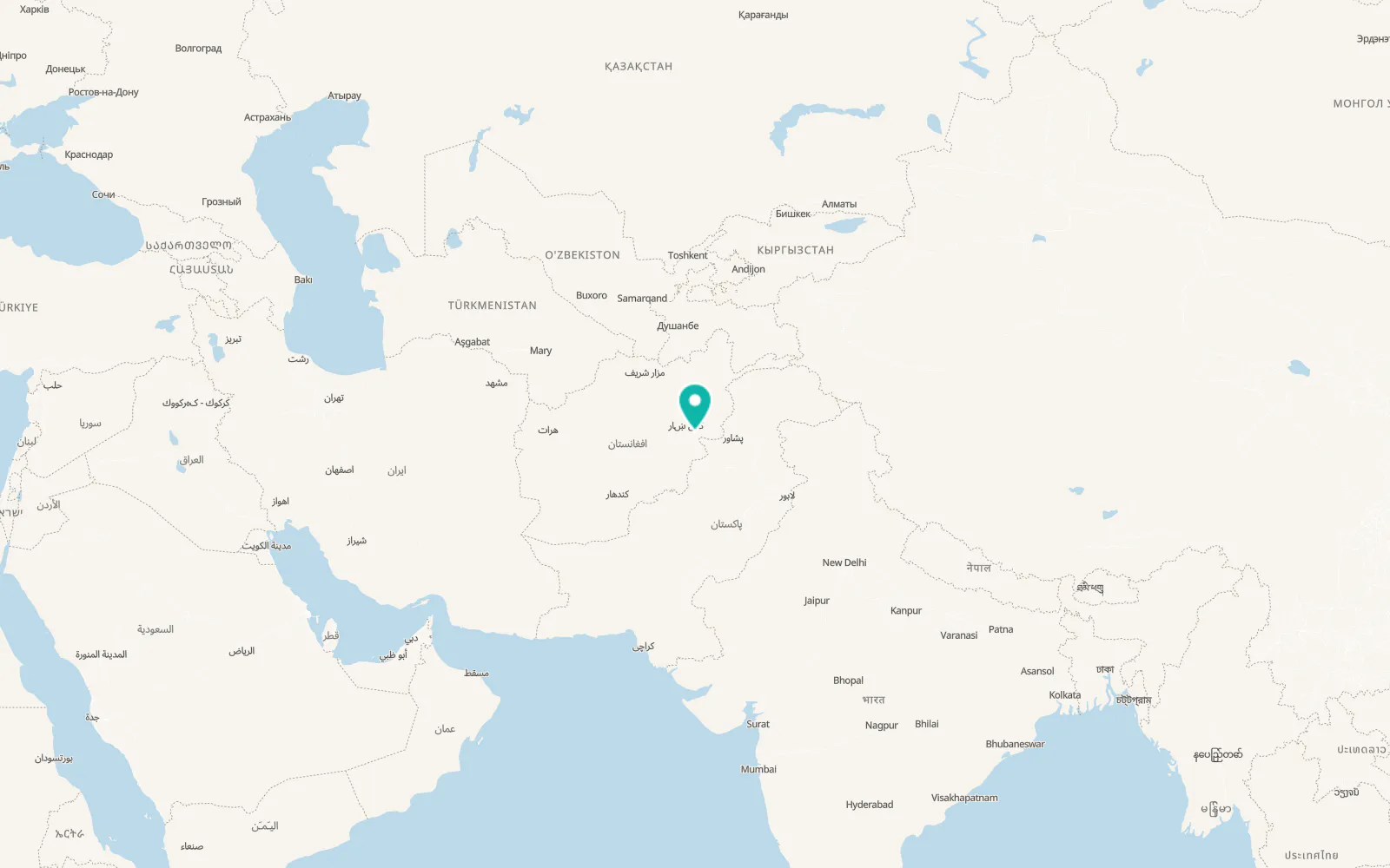 Map of Ḩukūmatī Azrah