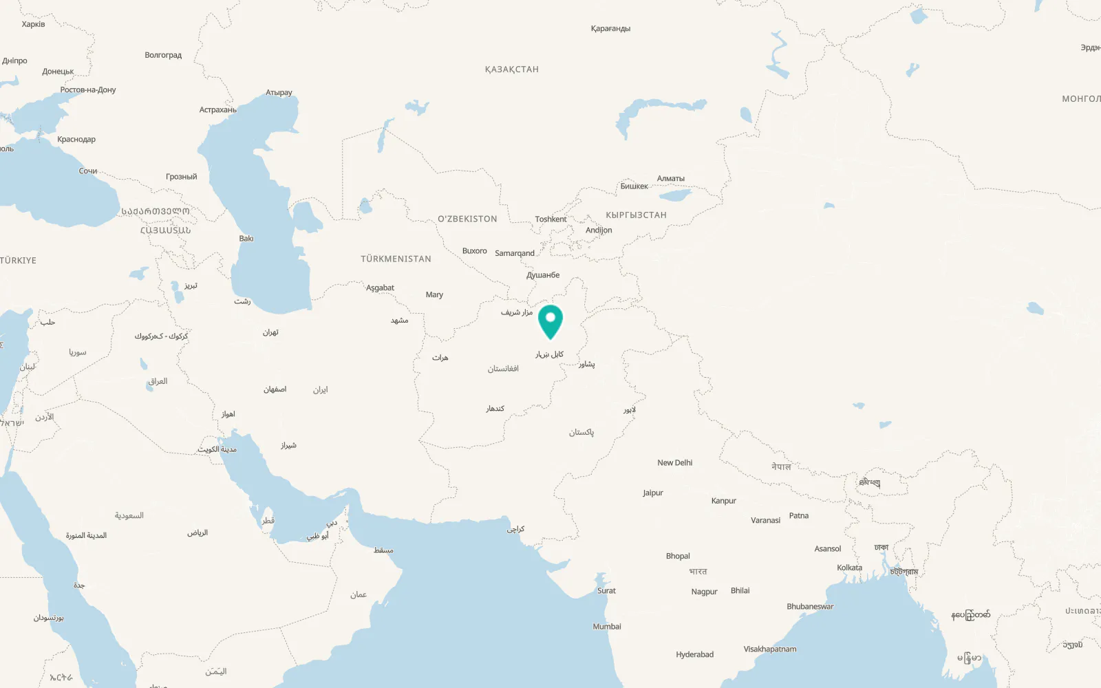 Map of Ibrāhīm Khān