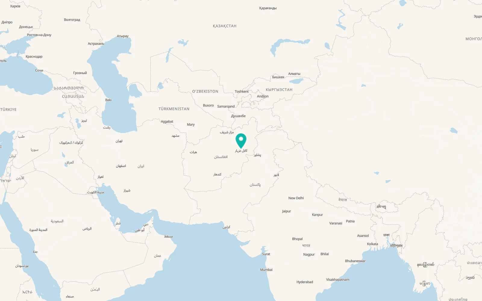 Map of Kabul