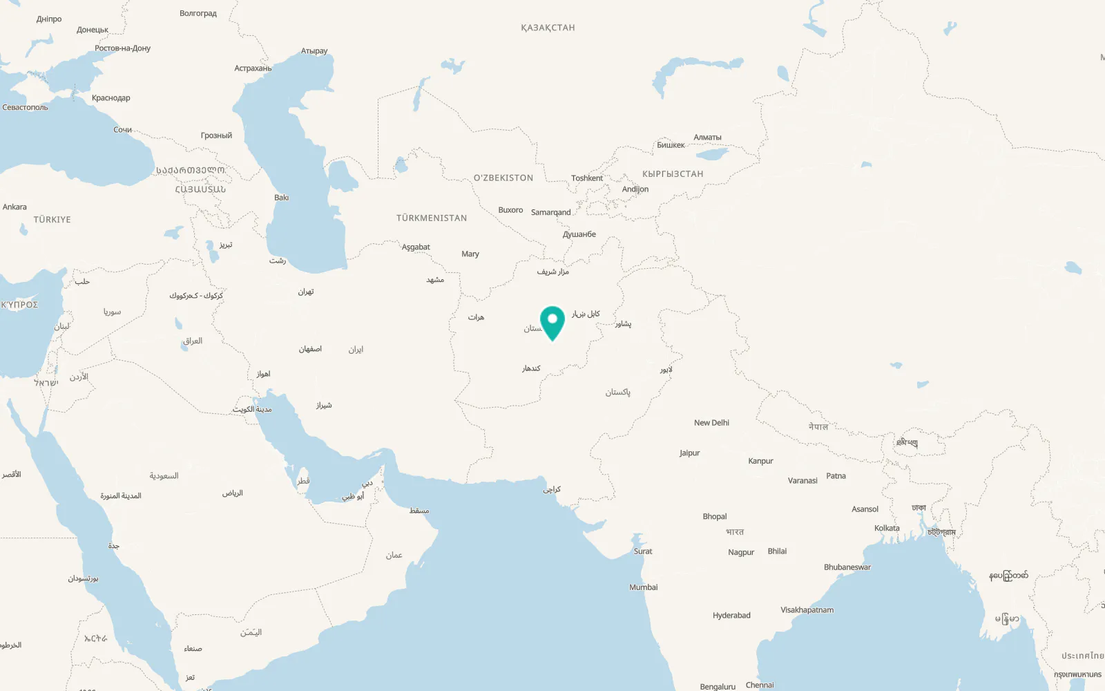 Map of Khākirān