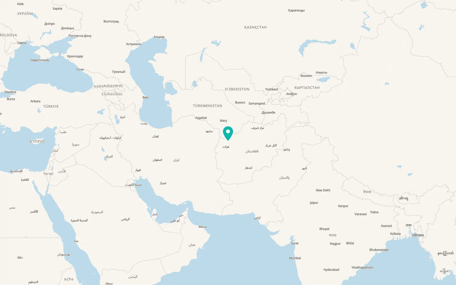 Map of Kushk-e Kuhnah