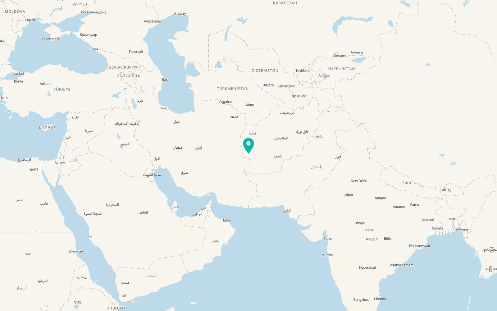 Map of Lāsh-e Juwayn