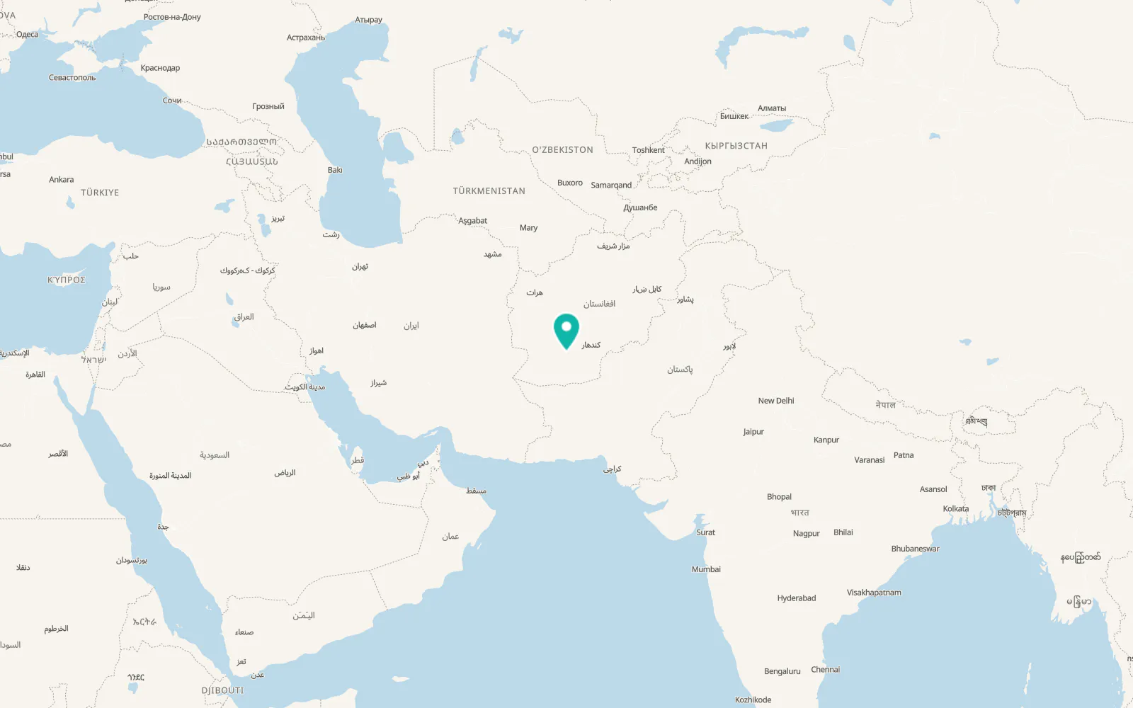 Map of Markaz-e Ḩukūmat-e Darwēshān