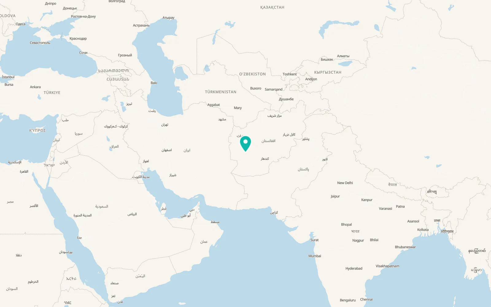 Map of Markaz-e Ḩukūmat-e Sulţān-e Bakwāh