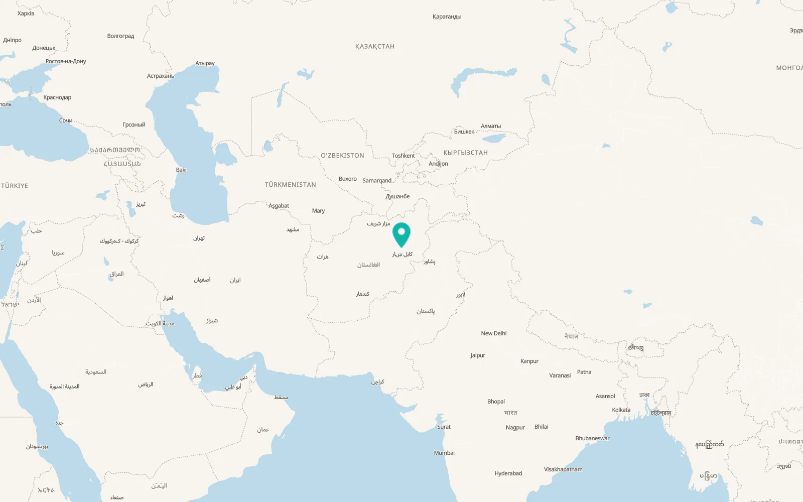Map of Mīr Bachah Kōṯ