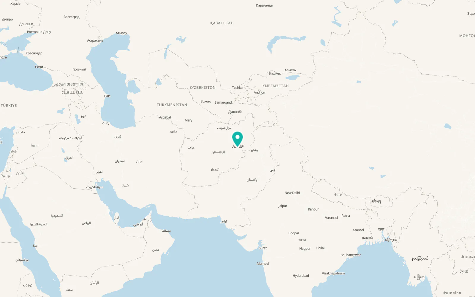 Map of Muḩammad Āghah Wuluswālī