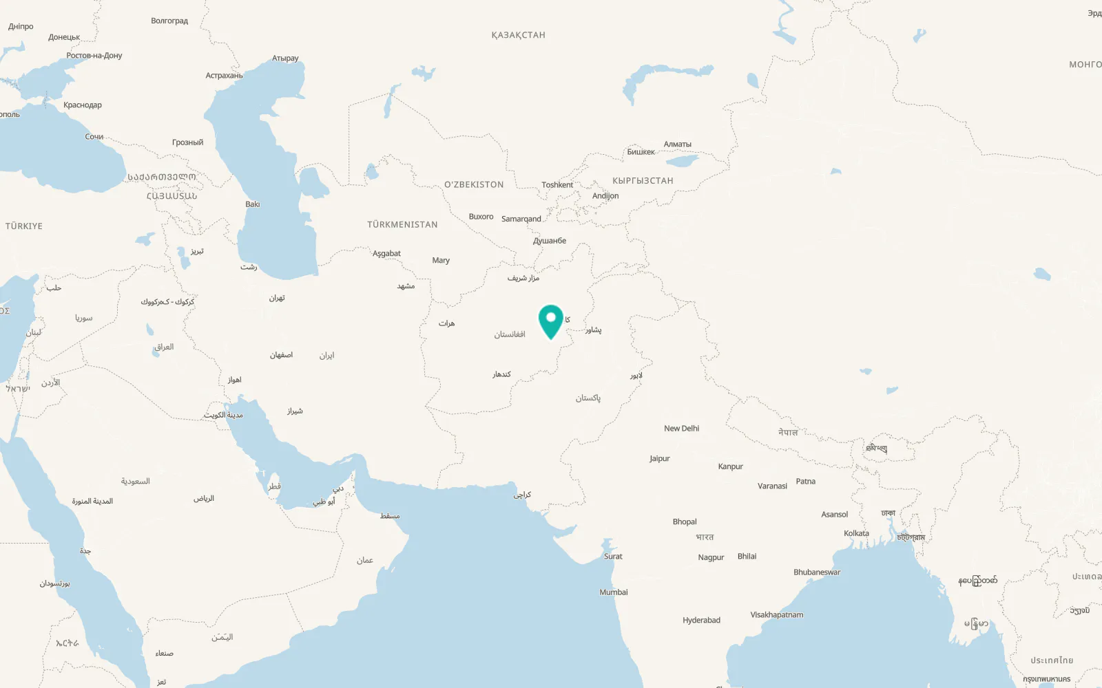 Map of Mutā Khān