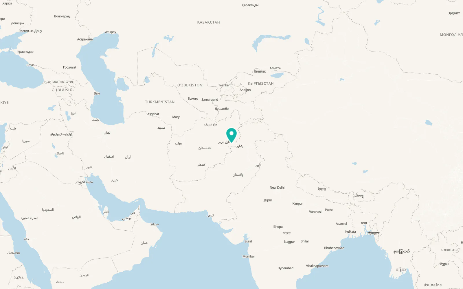 Map of Pachīr wa Āgām