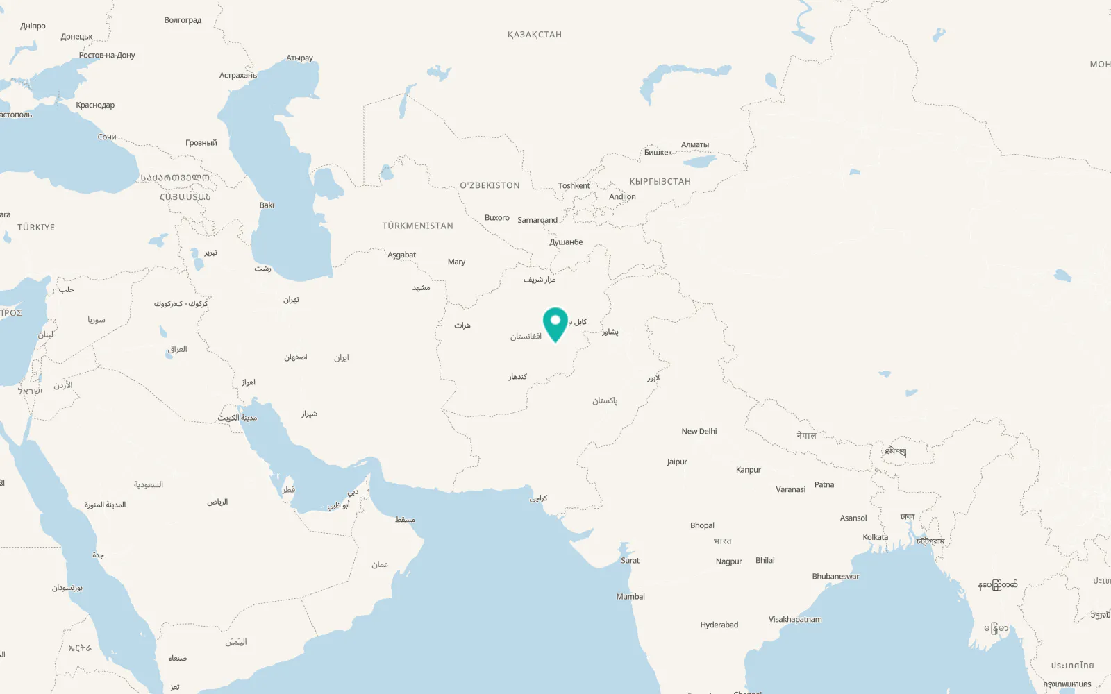Map of Qarah Bāgh