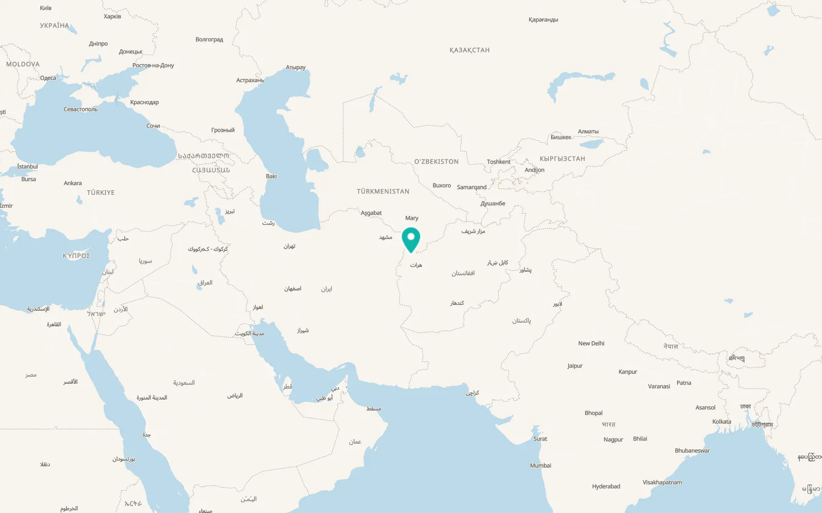 Map of Qarah Bāgh