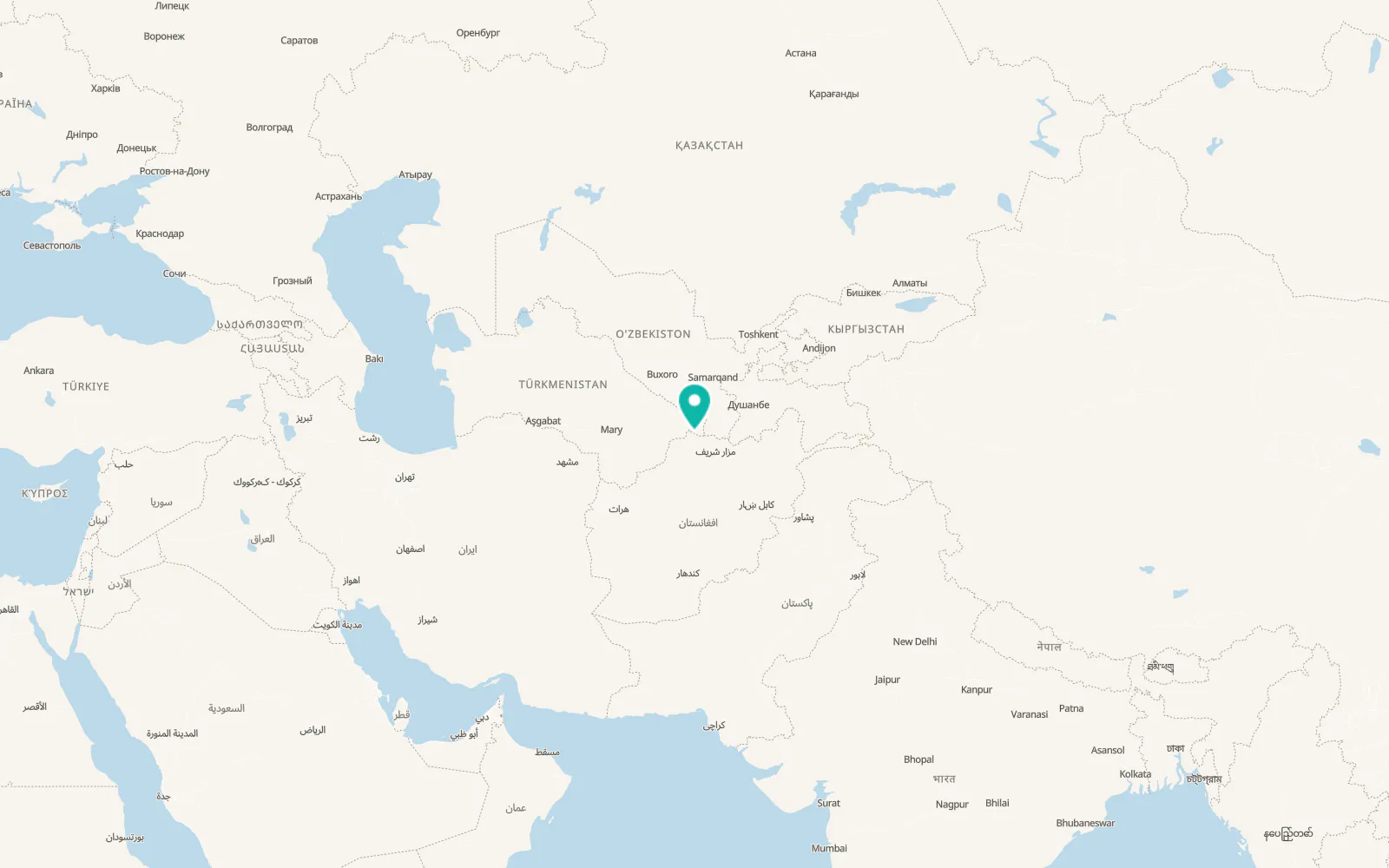 Map of Qarqīn
