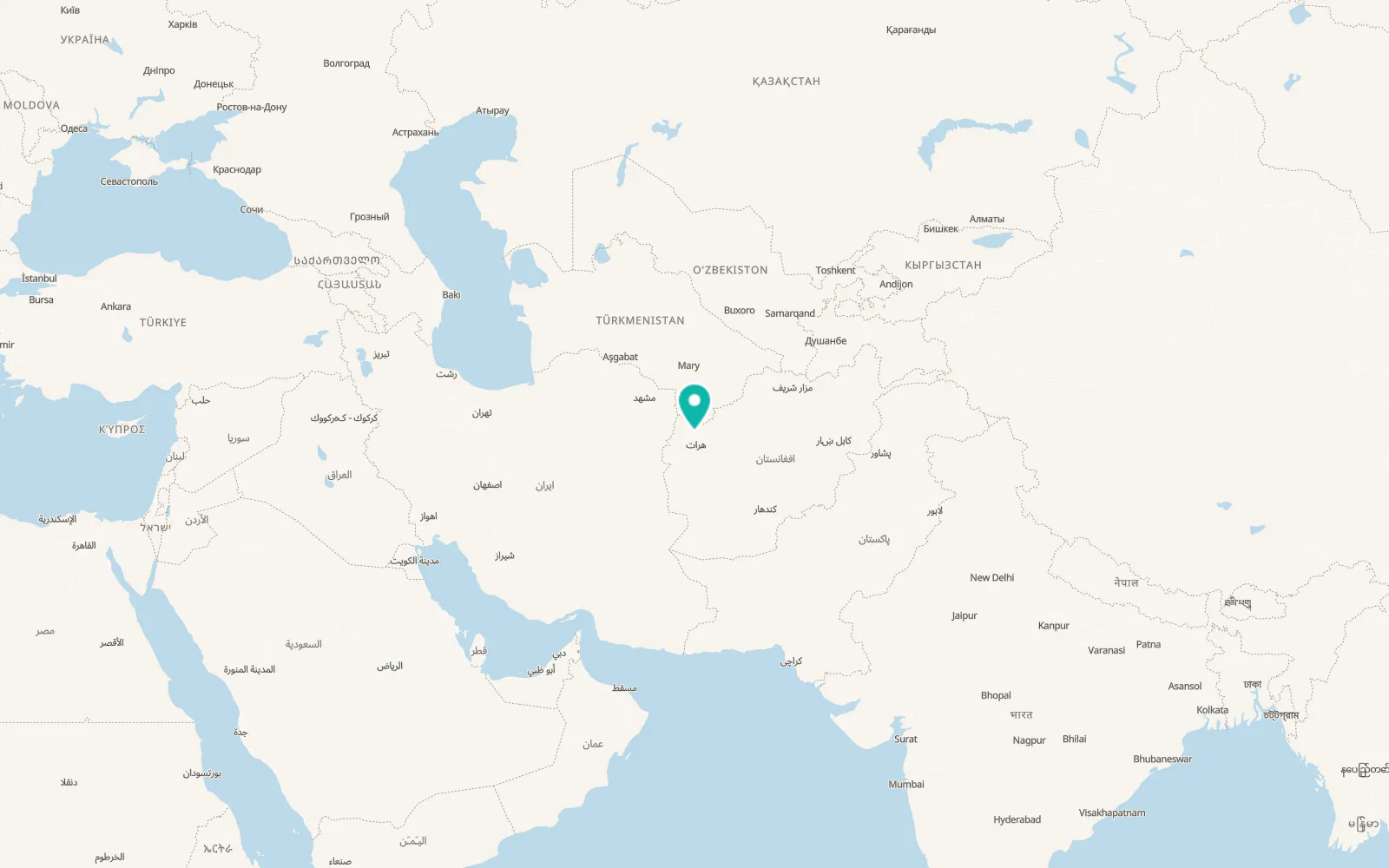 Map of Rabāţ-e Sangī-ye Pā’īn