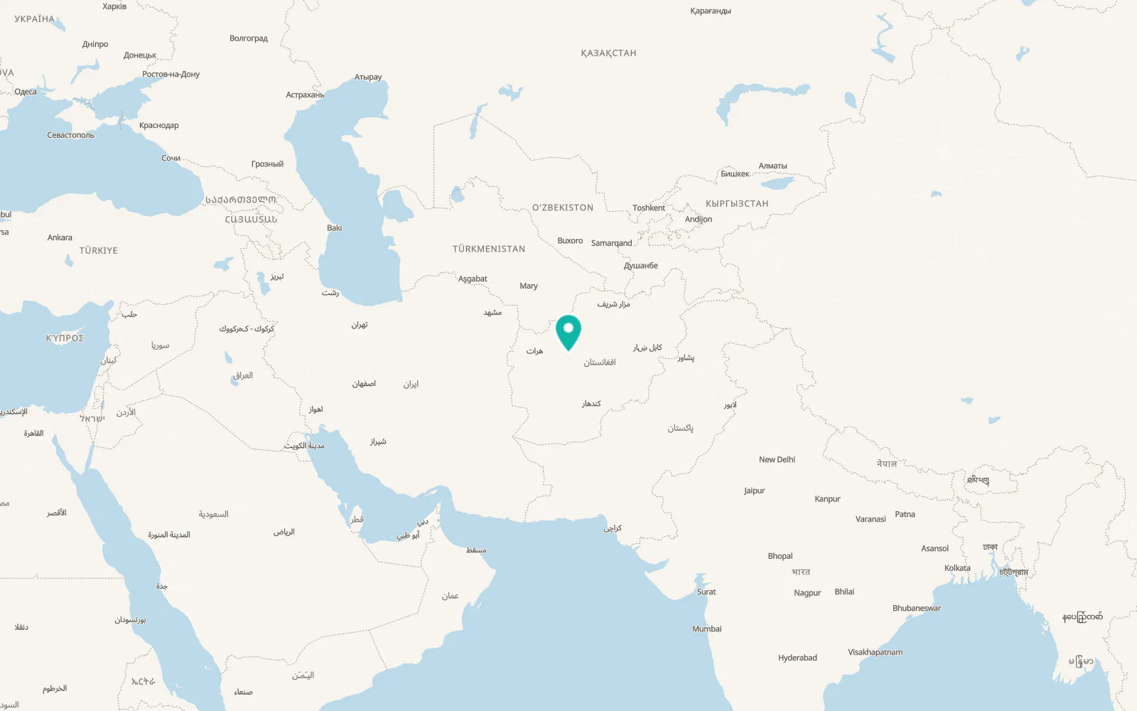 Map of Shahrak
