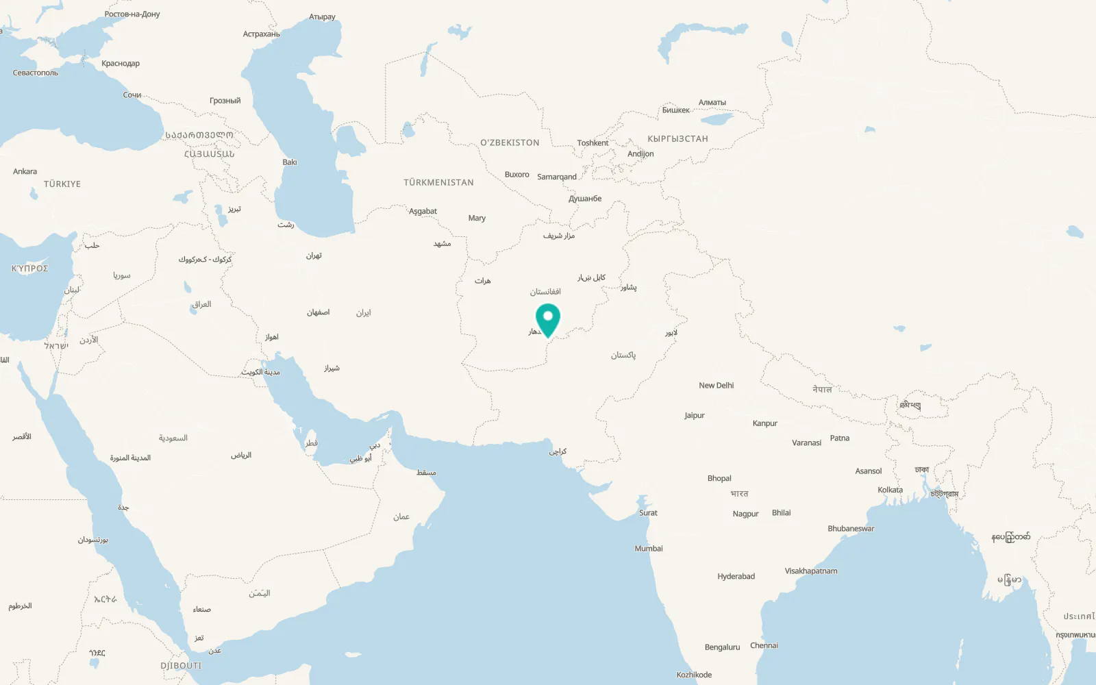 Map of Spīn Bōldak