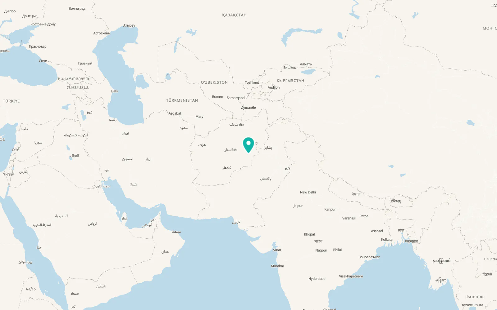 Map of Zaṟah Sharan