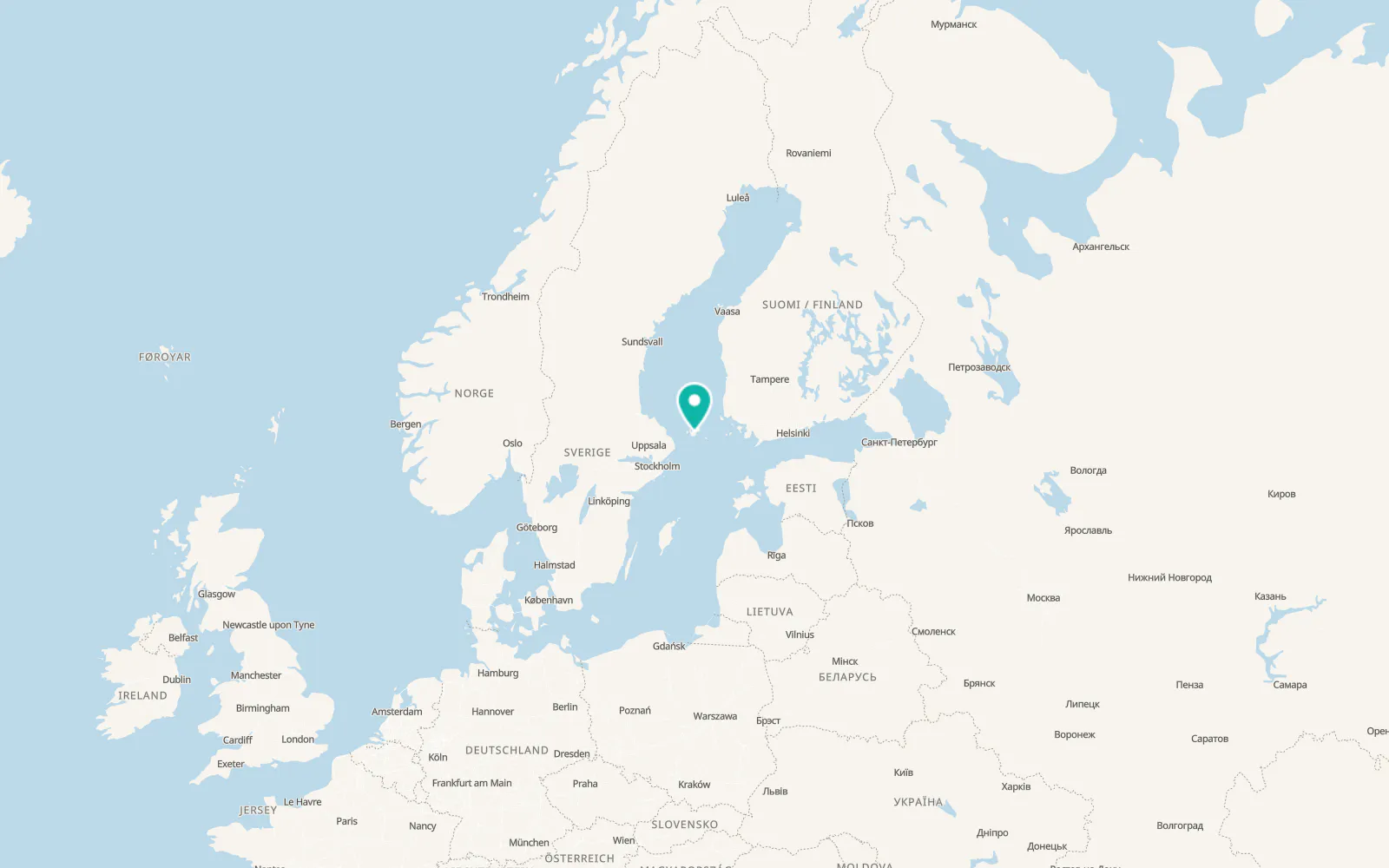 Map of Jomala