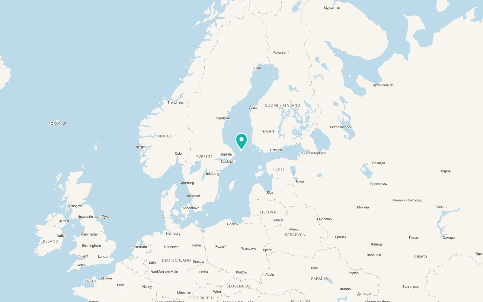 Map of Mariehamn