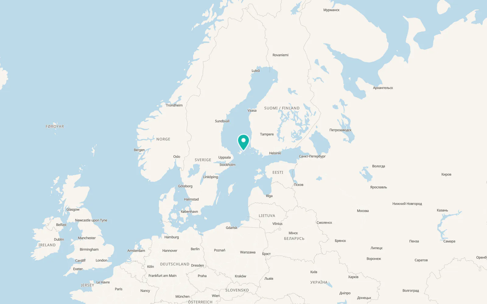 Map of Vårdö