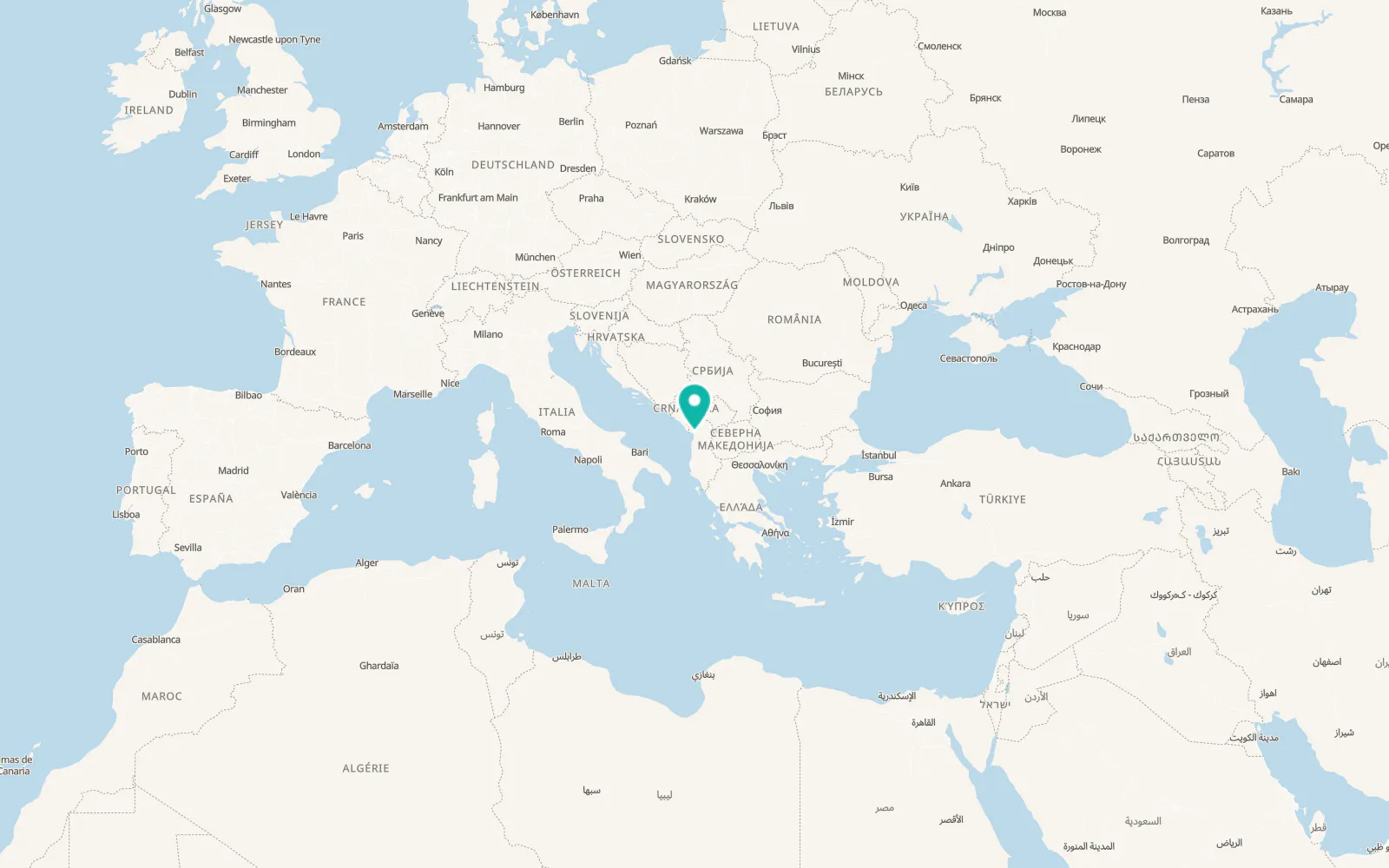 Map of Balldreni i Ri