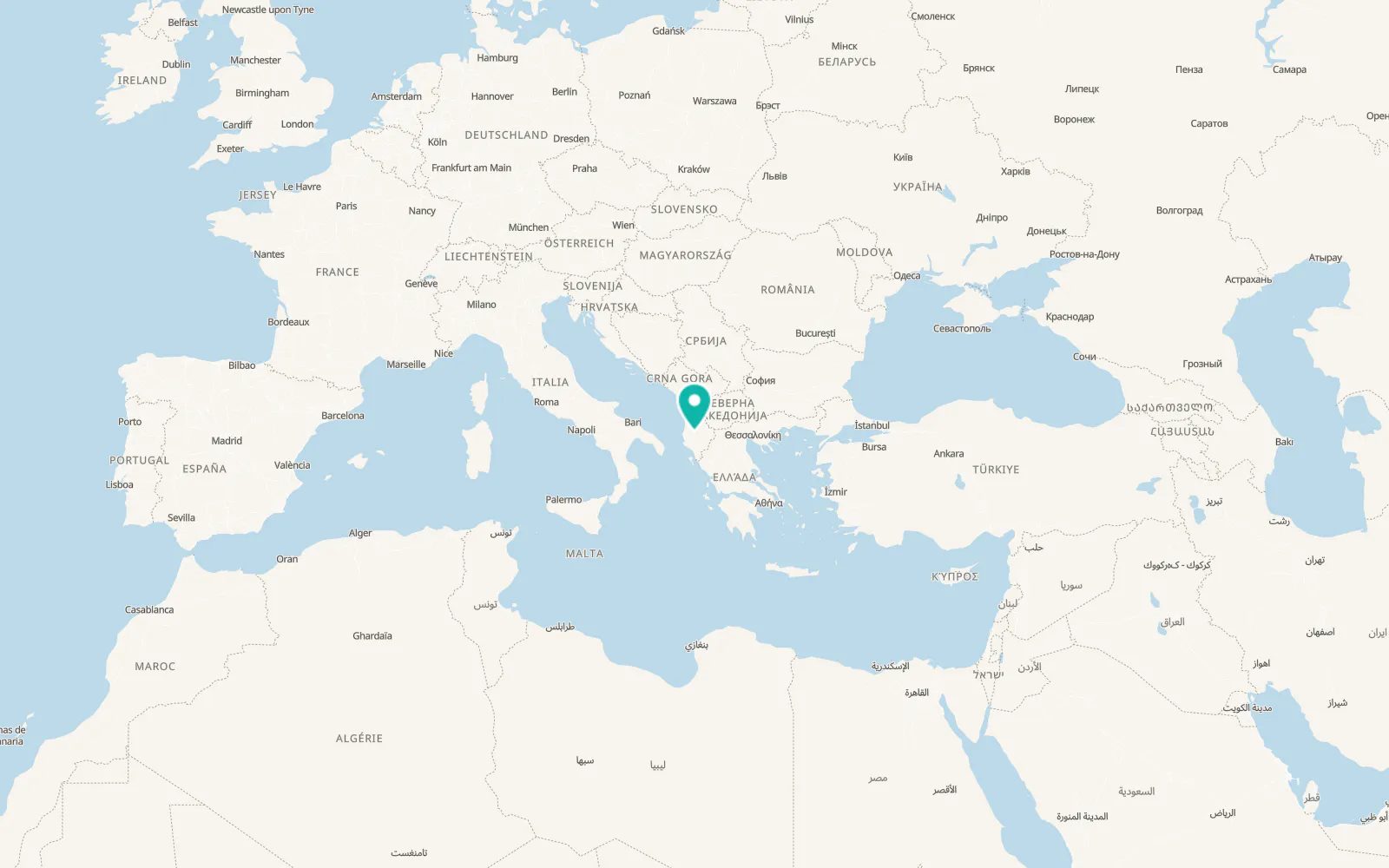 Map of Bilçë