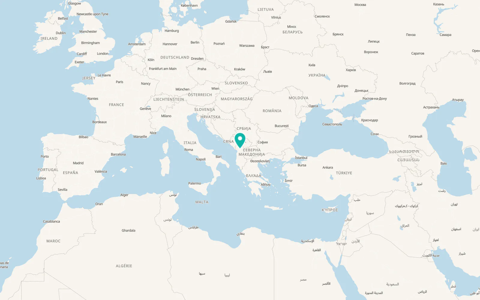 Map of Blinisht
