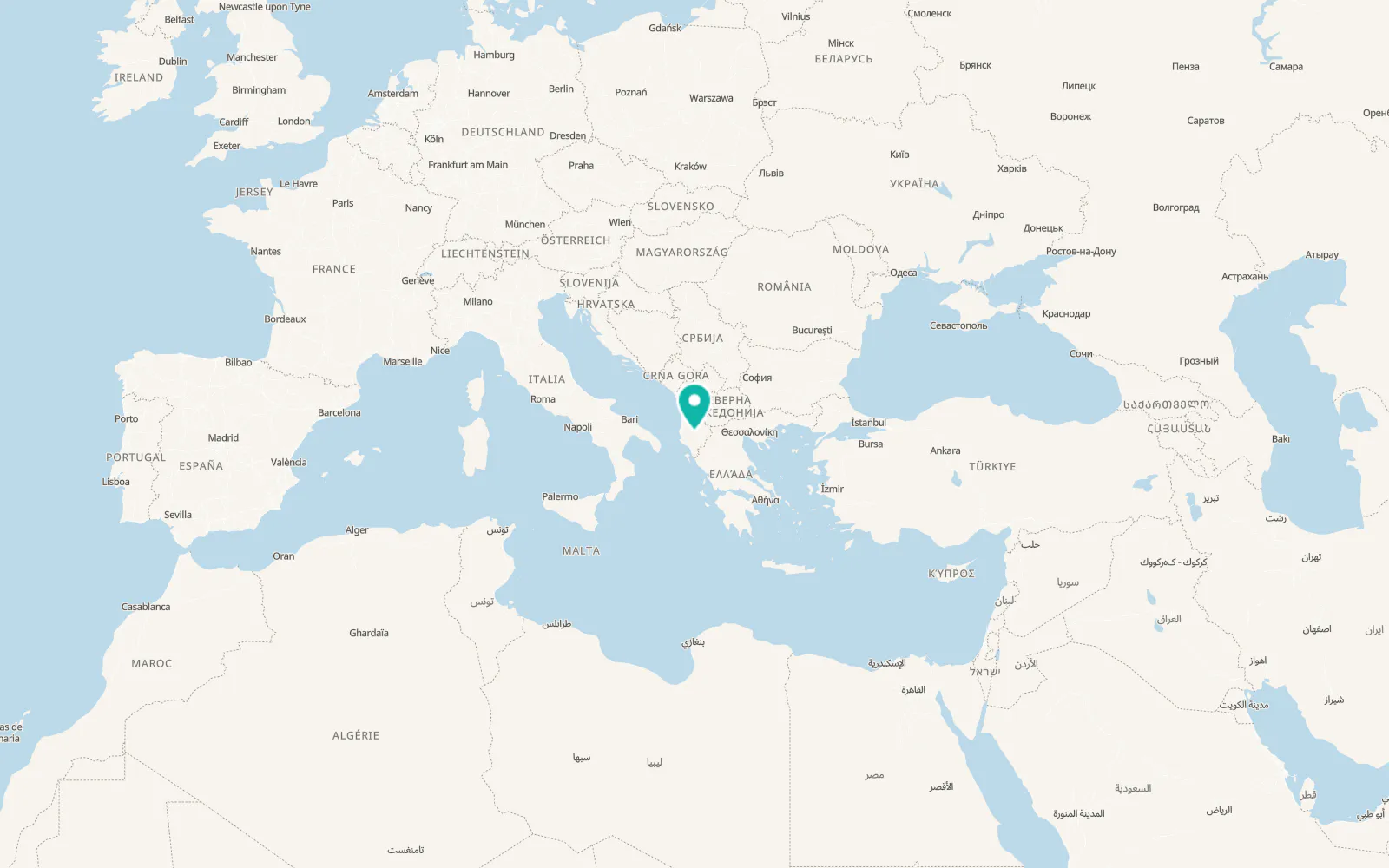 Map of Bogovë