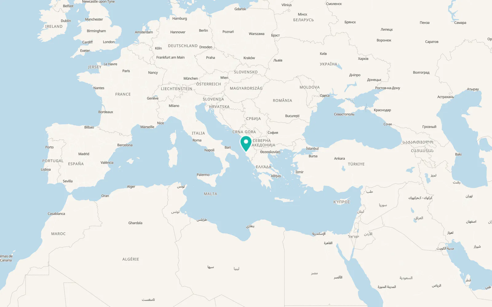 Map of Vlorë