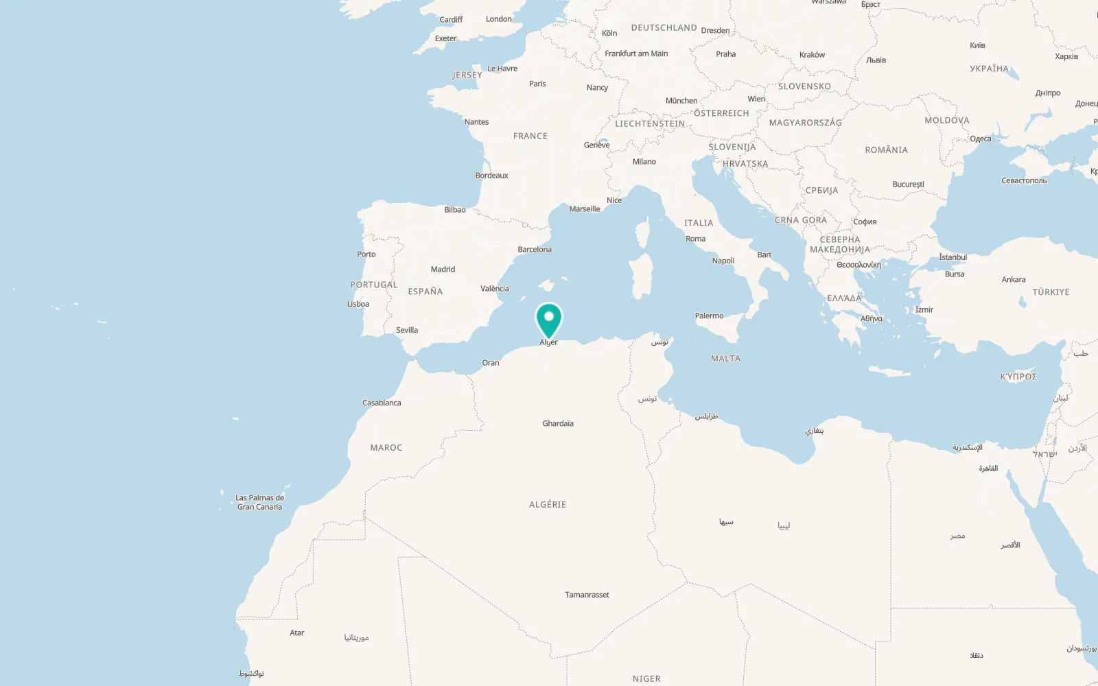Map of Algiers