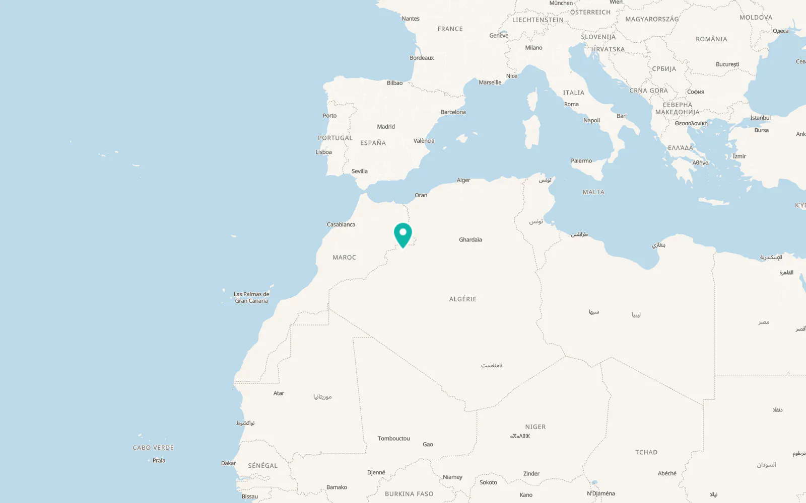 Map of Béchar