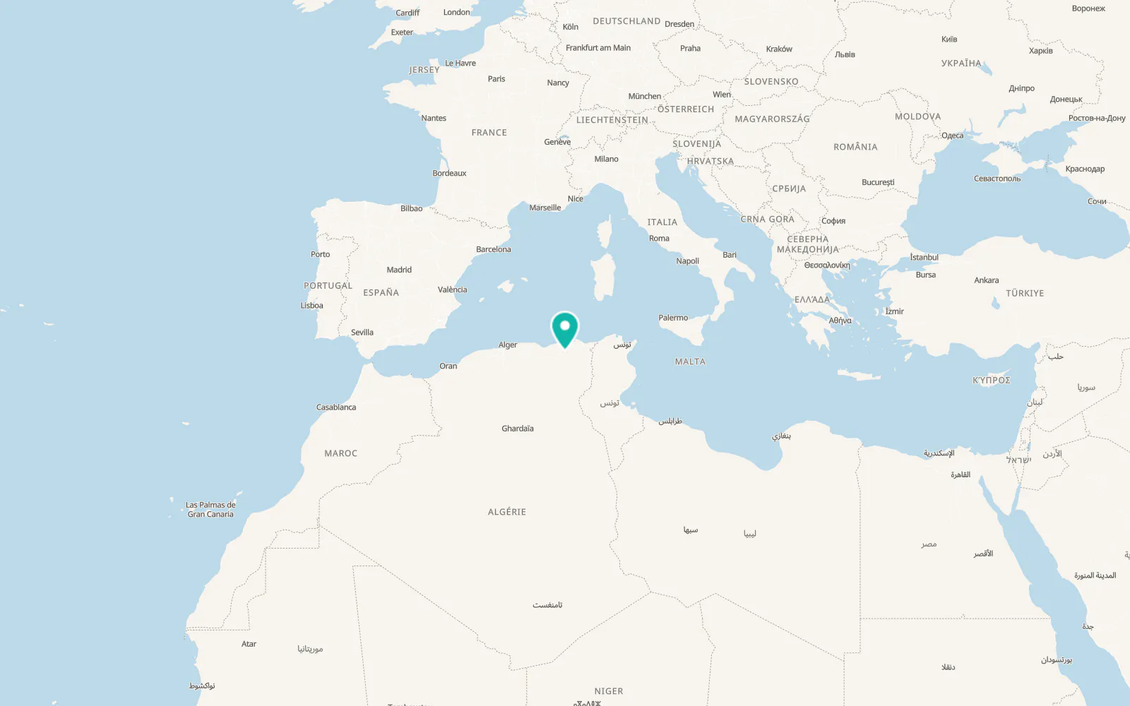 Map of Constantine