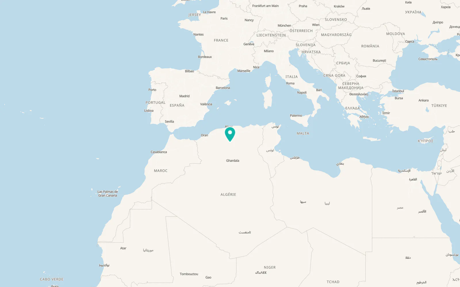 Map of Djelfa