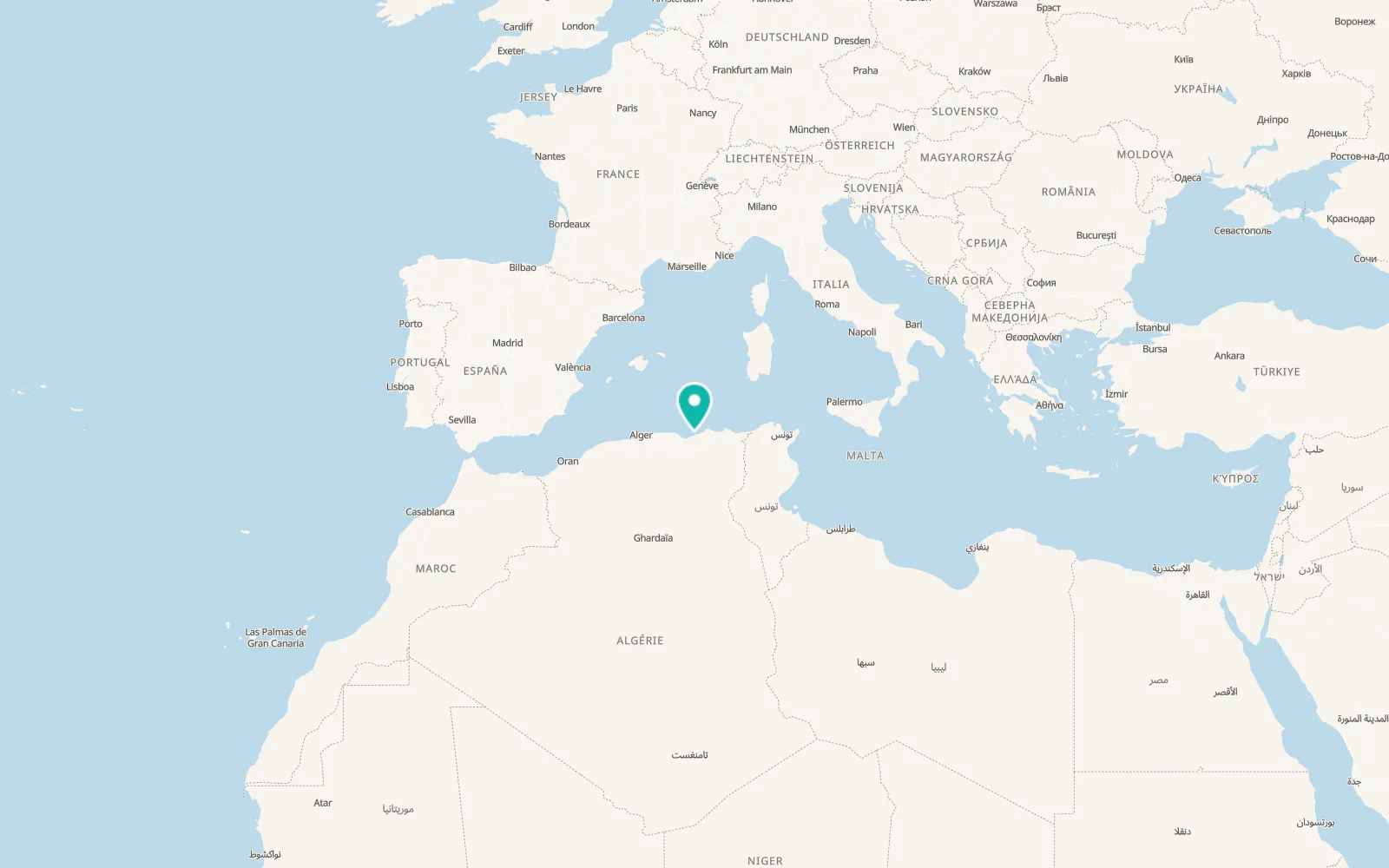 Map of Jijel