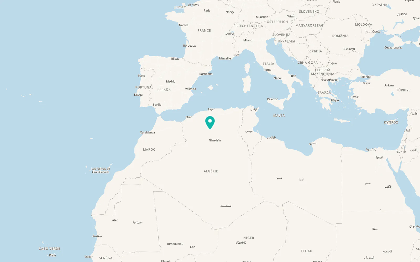 Map of Laghouat