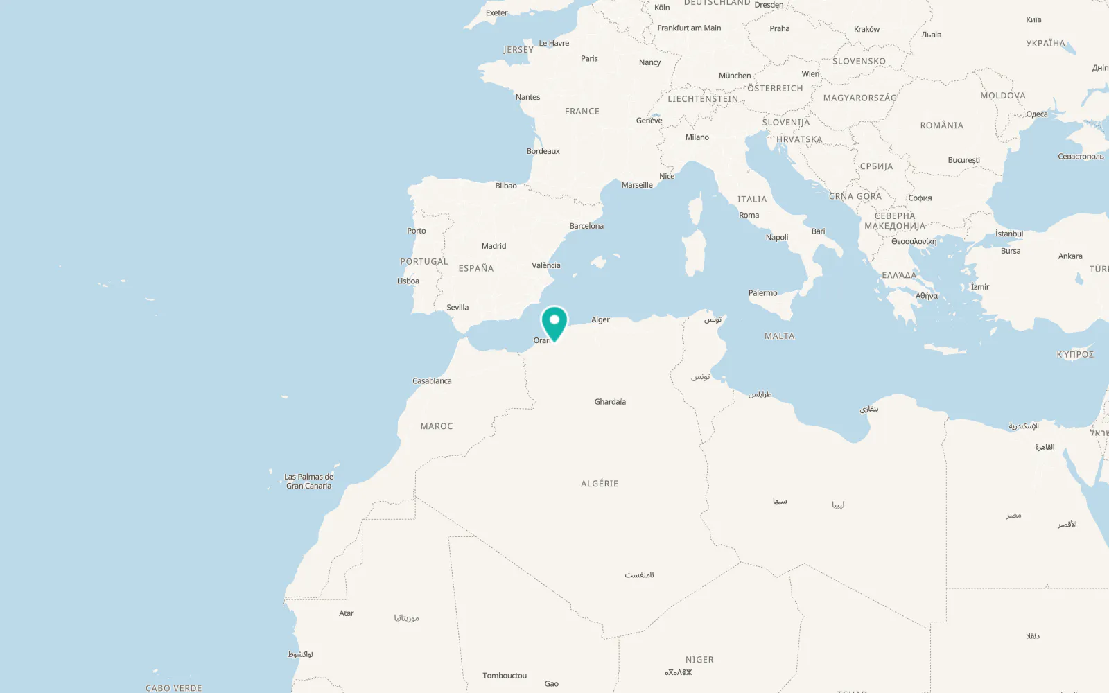 Map of Mascara