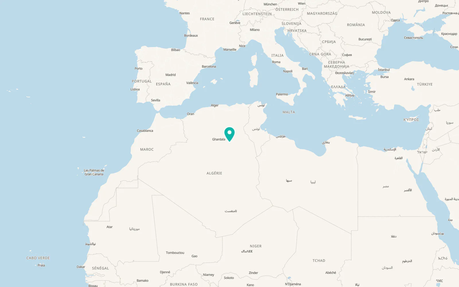 Map of Ouargla