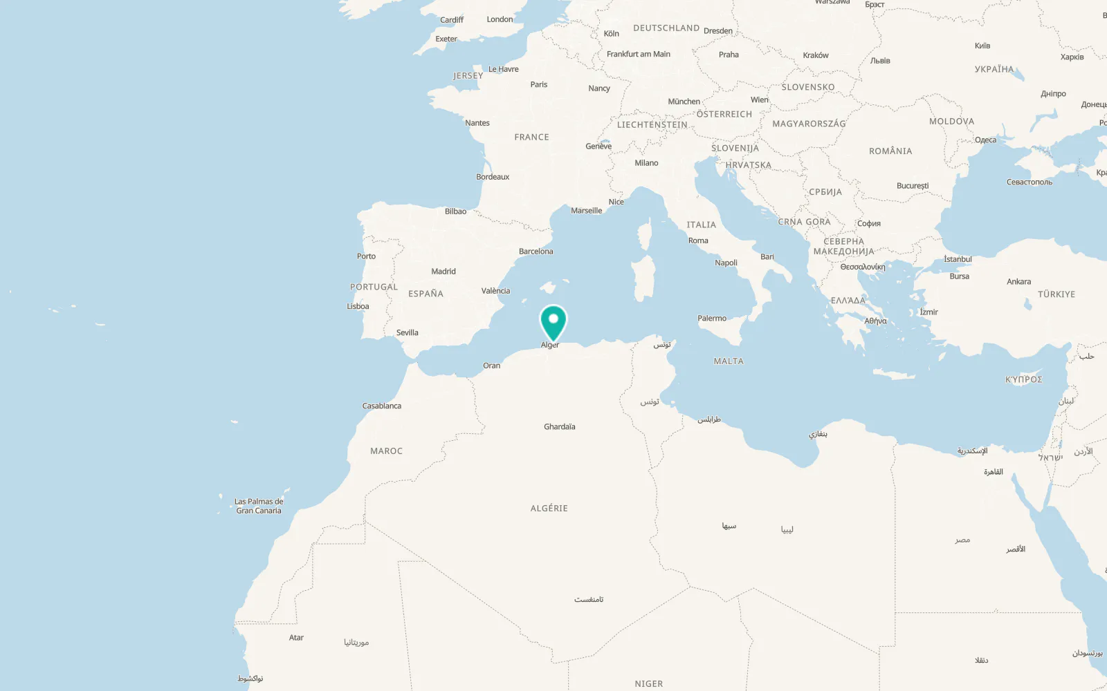 Map of Rouiba