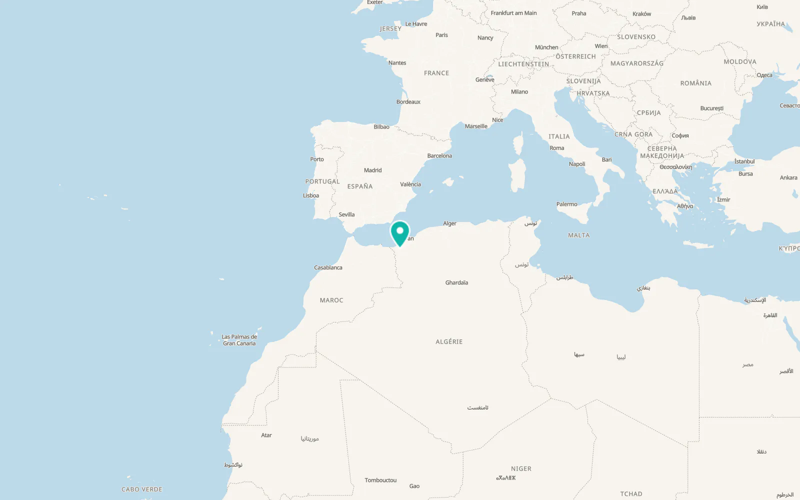 Map of Tlemcen