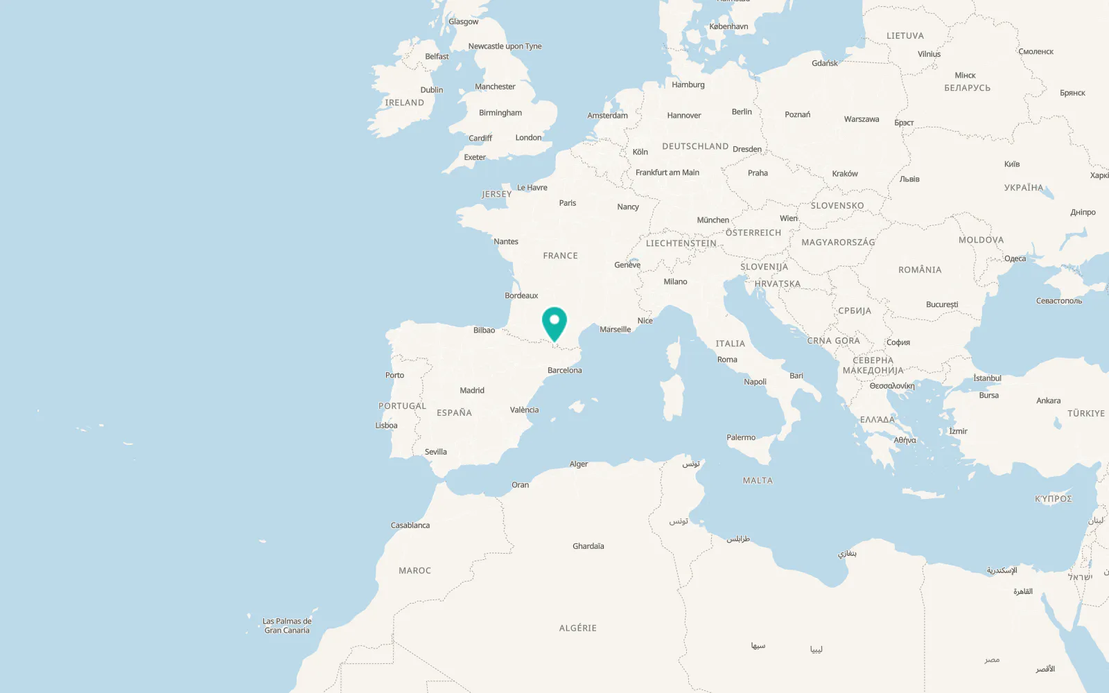 Map of Andorra la Vella